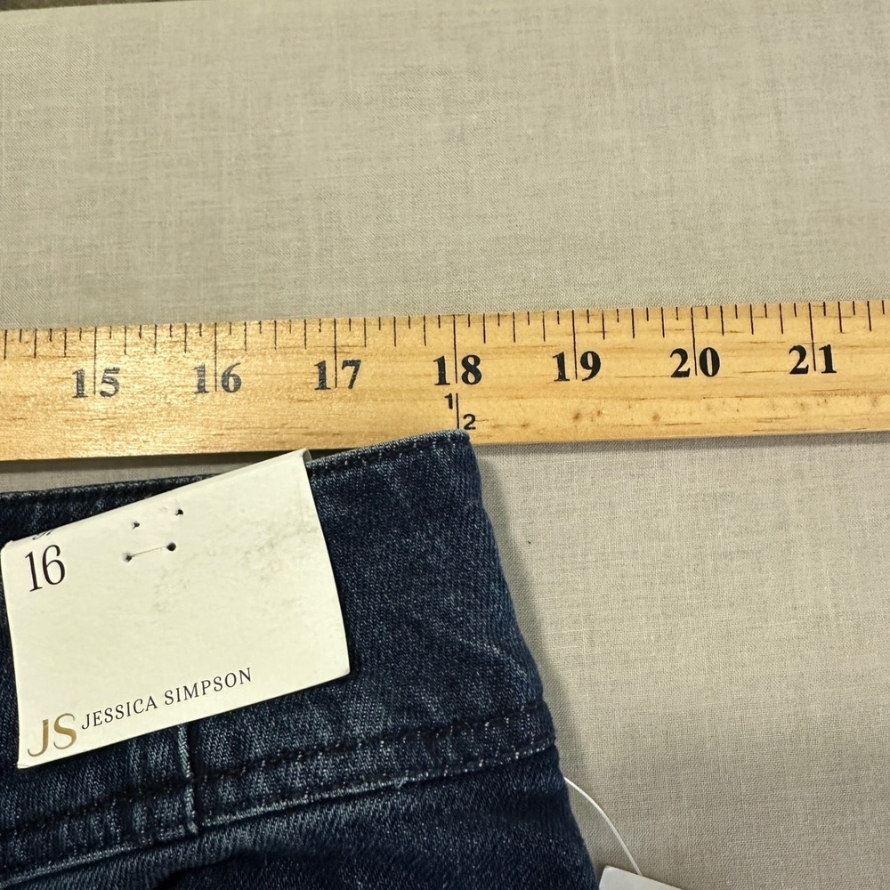 Jessica Simpson Women's 16 Super Wide Leg Jeans Willow Dark Wash High Rise NEW - Picture 5 of 12